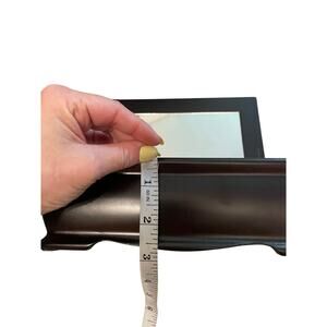 NWOB Wooden Stained Dark Small Victorian Retro Toned Jewelry Box